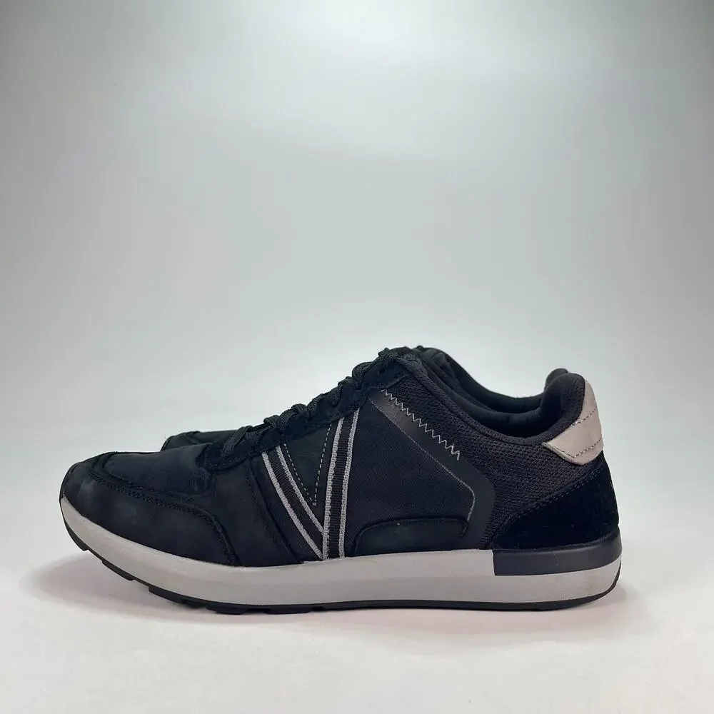 Vionic Bradey Black Leather Suede Orthotic Walking Sneaker Shoes Men's Size 11